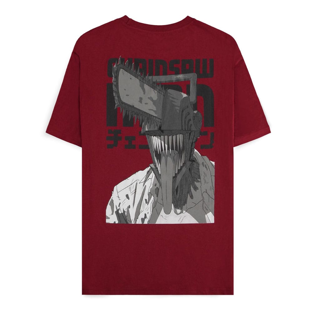 Chainsaw Man T-Shirt Smile Bordeaux - Officiell Licensierad T-shirt Difuzed