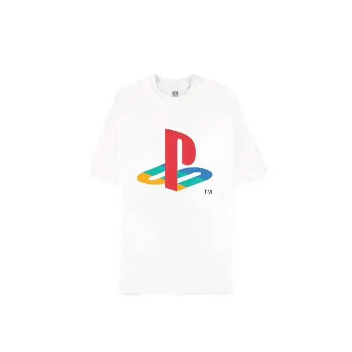 PlayStation T-Shirt Logo Vit Loose Fit Storlek S Difuzed