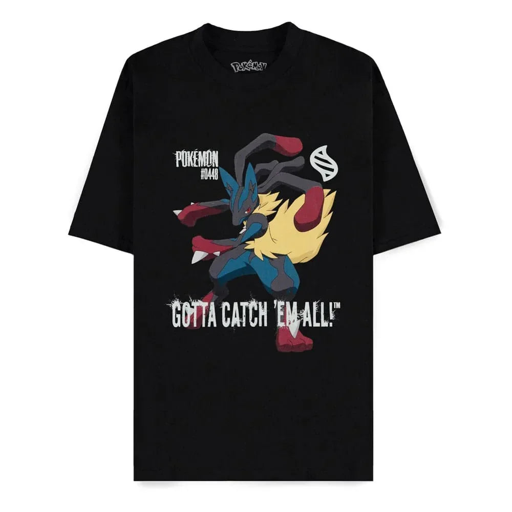 Pokémon Mega Evolutions T-Shirt Mega Lucario Gotta Catch Em All Storlek M Difuzed