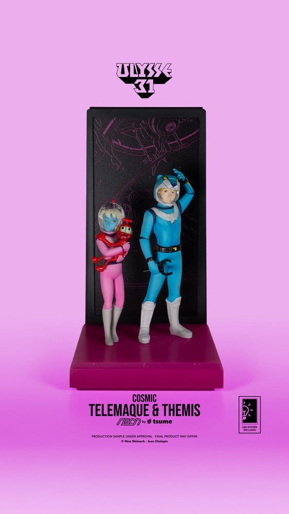 Ulysse 31 Neonfigur 1/9 Telemachus och Themis Kosmisk version, 20 cm