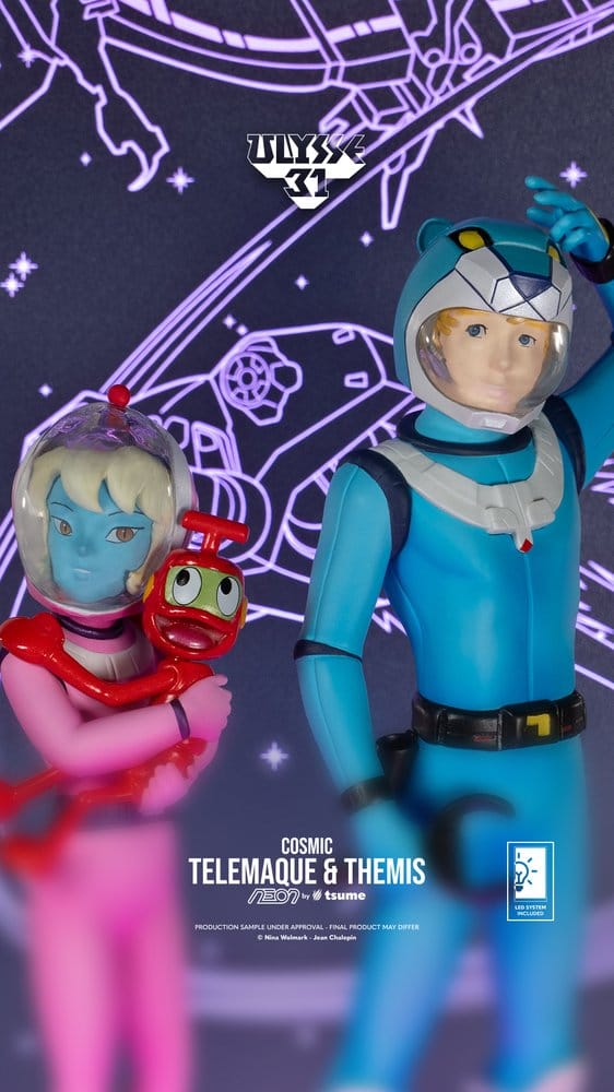 Ulysse 31 Neonfigur 1/9 Telemachus och Themis Kosmisk version, 20 cm