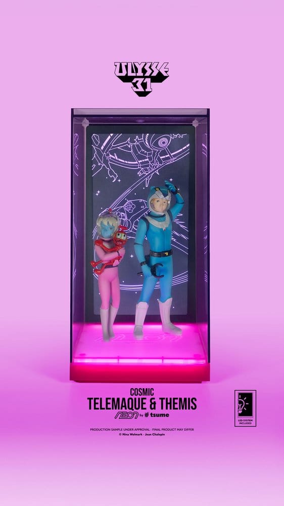 Ulysse 31 Neonfigur 1/9 Telemachus och Themis Kosmisk version, 20 cm