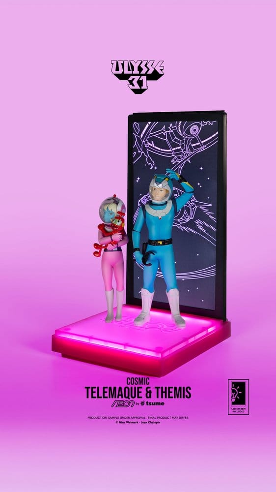 Ulysse 31 Neonfigur 1/9 Telemachus och Themis Kosmisk version, 20 cm