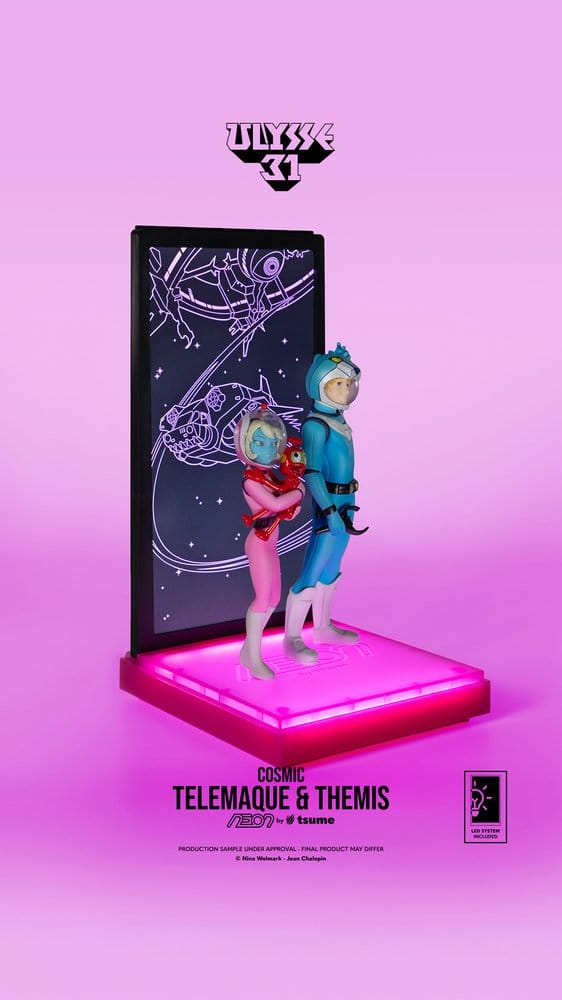 Ulysse 31 Neonfigur 1/9 Telemachus och Themis Kosmisk version, 20 cm