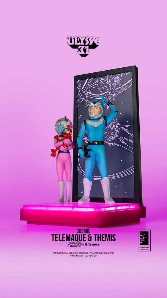Ulysse 31 Neonfigur 1/9 Telemachus och Themis Kosmisk version, 20 cm