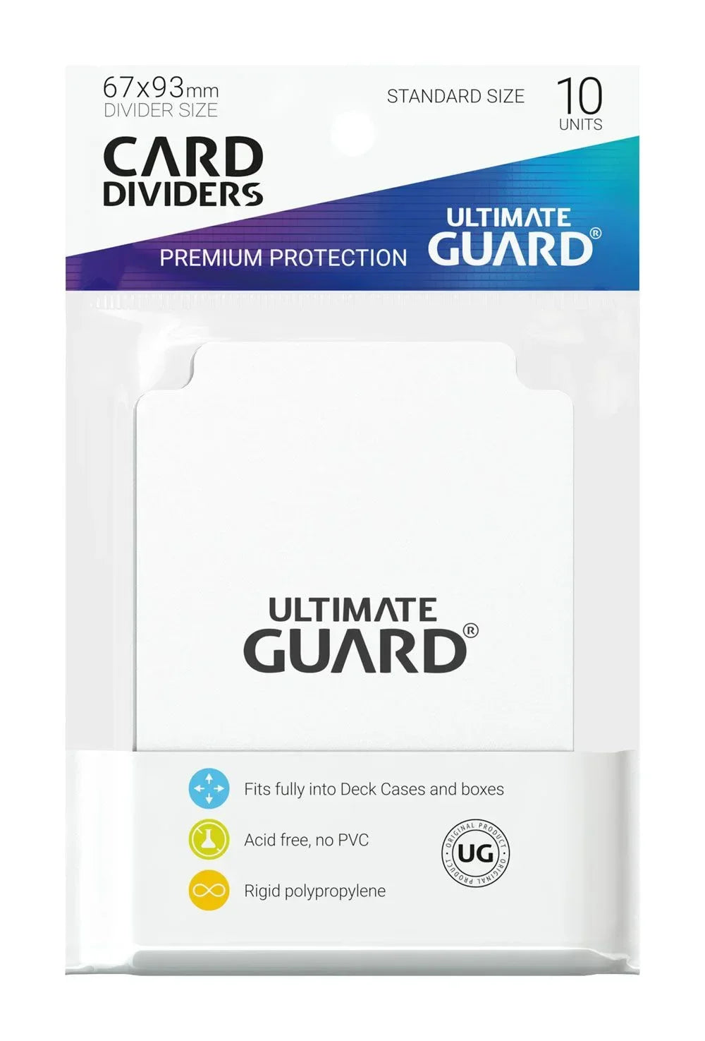 Ultimate Guard Kortavdelare Standardstorlek (10) - Vit Ultimate Guard
