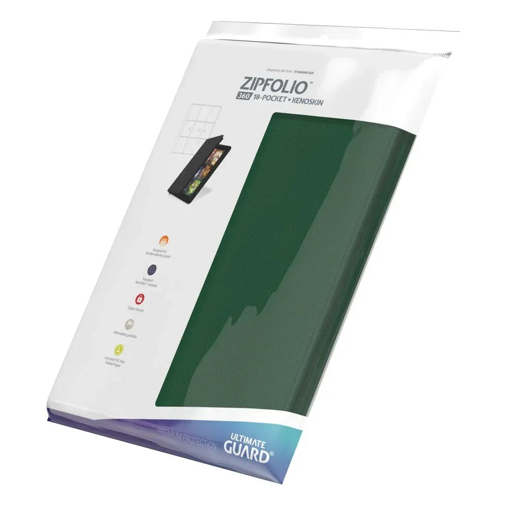 Ultimate Guard Zipfolio 360 18-Pocket Xenoskin - Grön Ultimate Guard