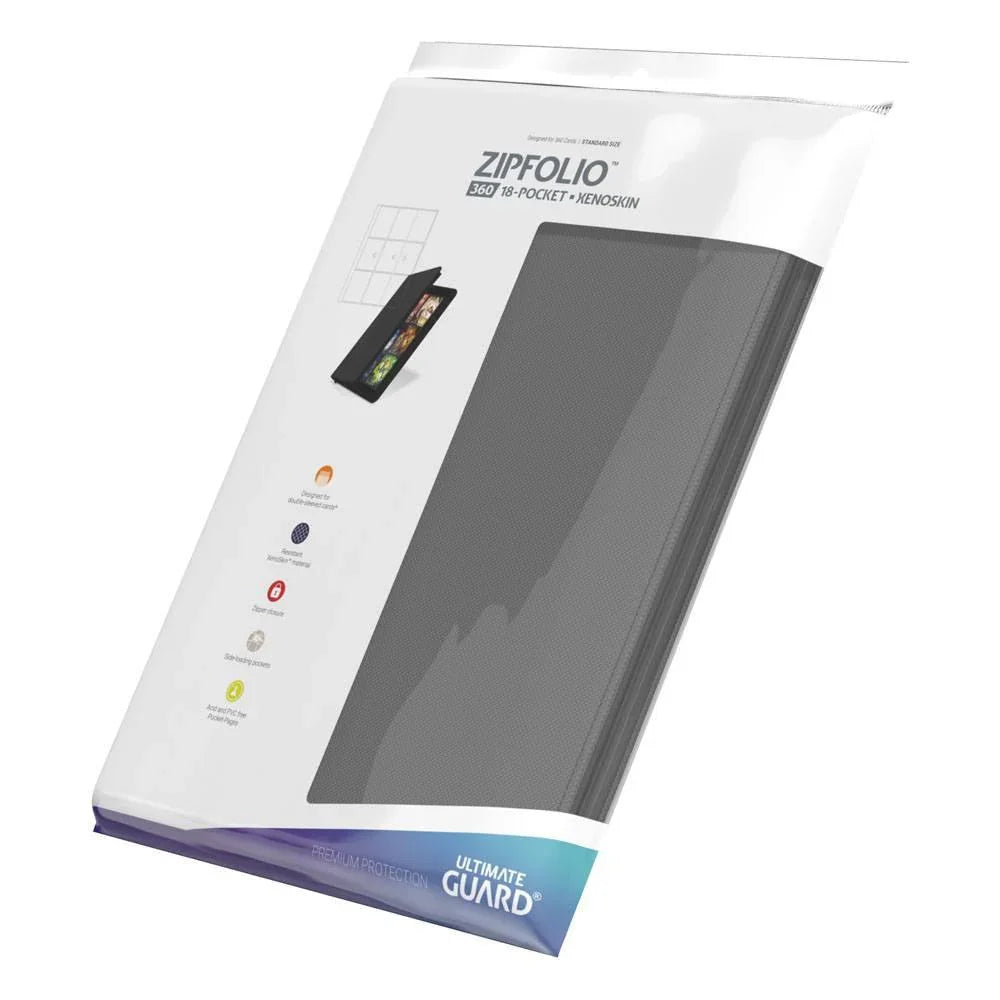 Ultimate Guard Zipfolio 360 18-Pocket Xenoskin - Grå Ultimate Guard
