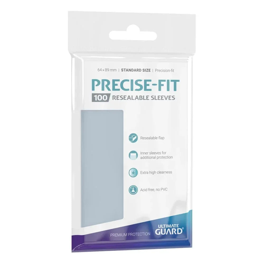 Ultimate Guard Precise-Fit Sleeves Standard Size (100) - Resealable Ultimate Guard