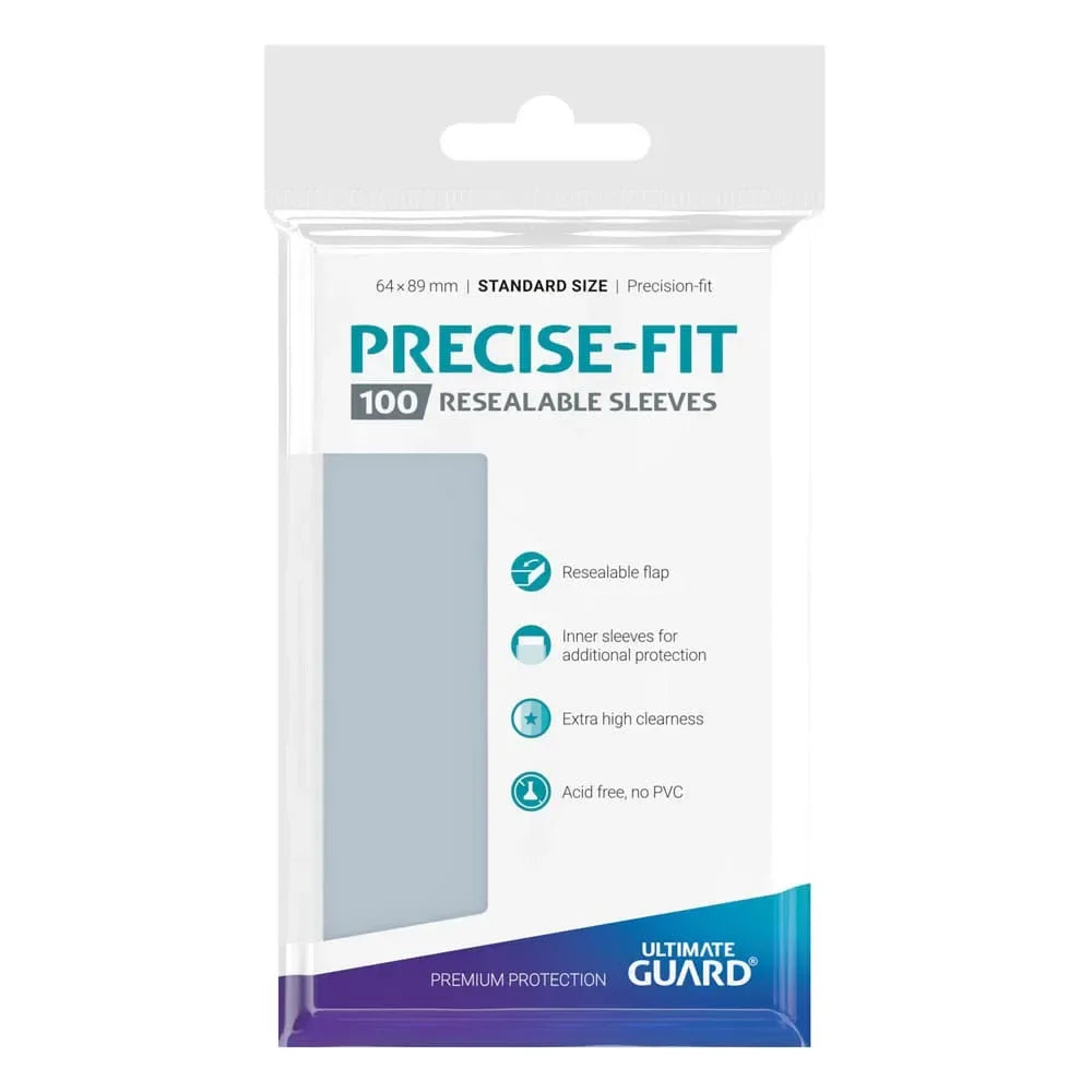 Ultimate Guard Precise-Fit Sleeves Standard Size (100) - Resealable Ultimate Guard