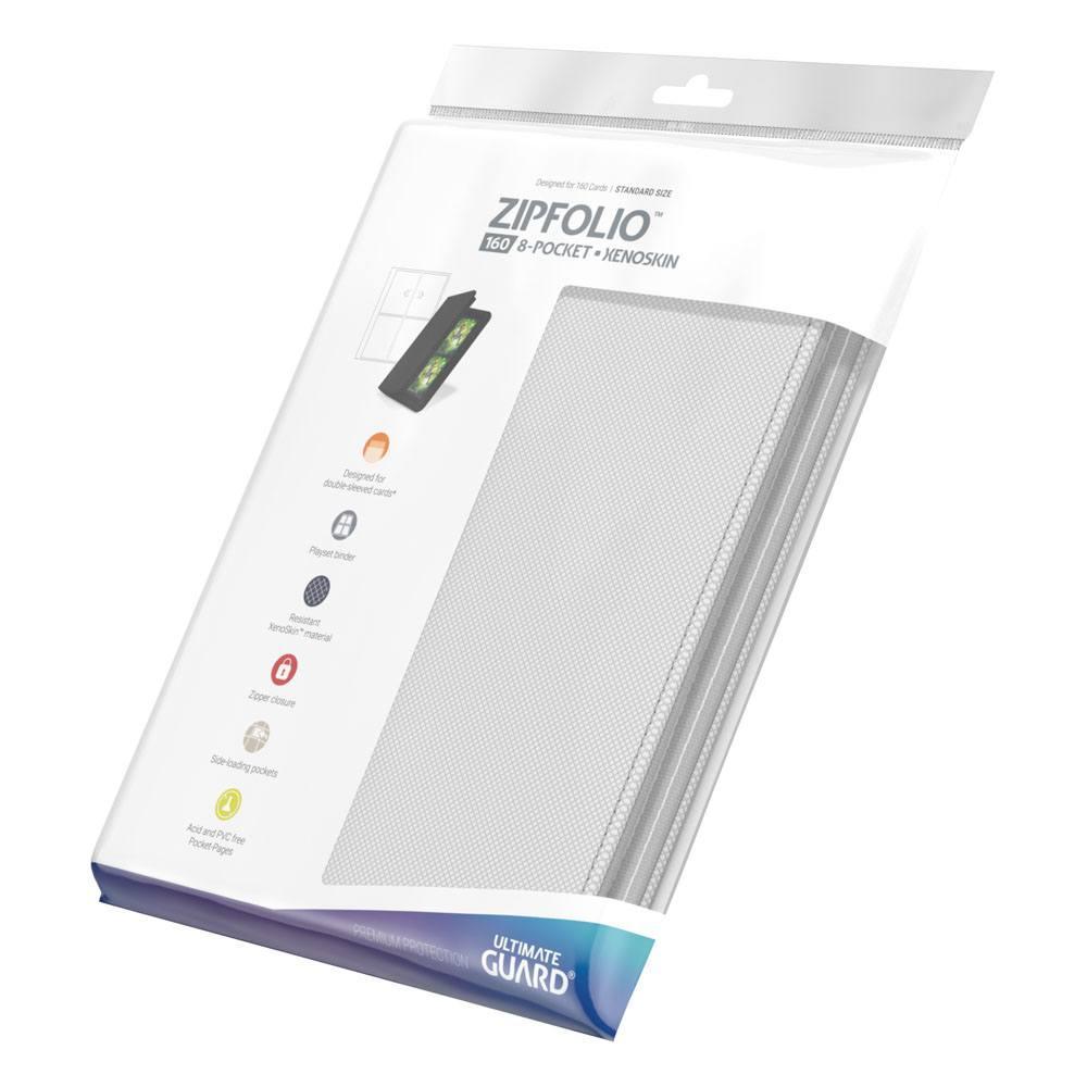 Ultimate Guard Zipfolio 160 - 8-Pocket Xenoskin - Vit Ultimate Guard