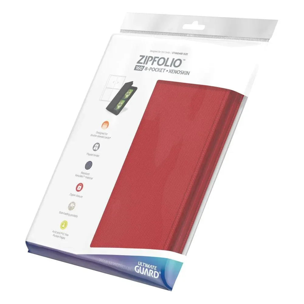 Ultimate Guard Zipfolio 160 8-Pocket Xenoskin - Röd Ultimate Guard