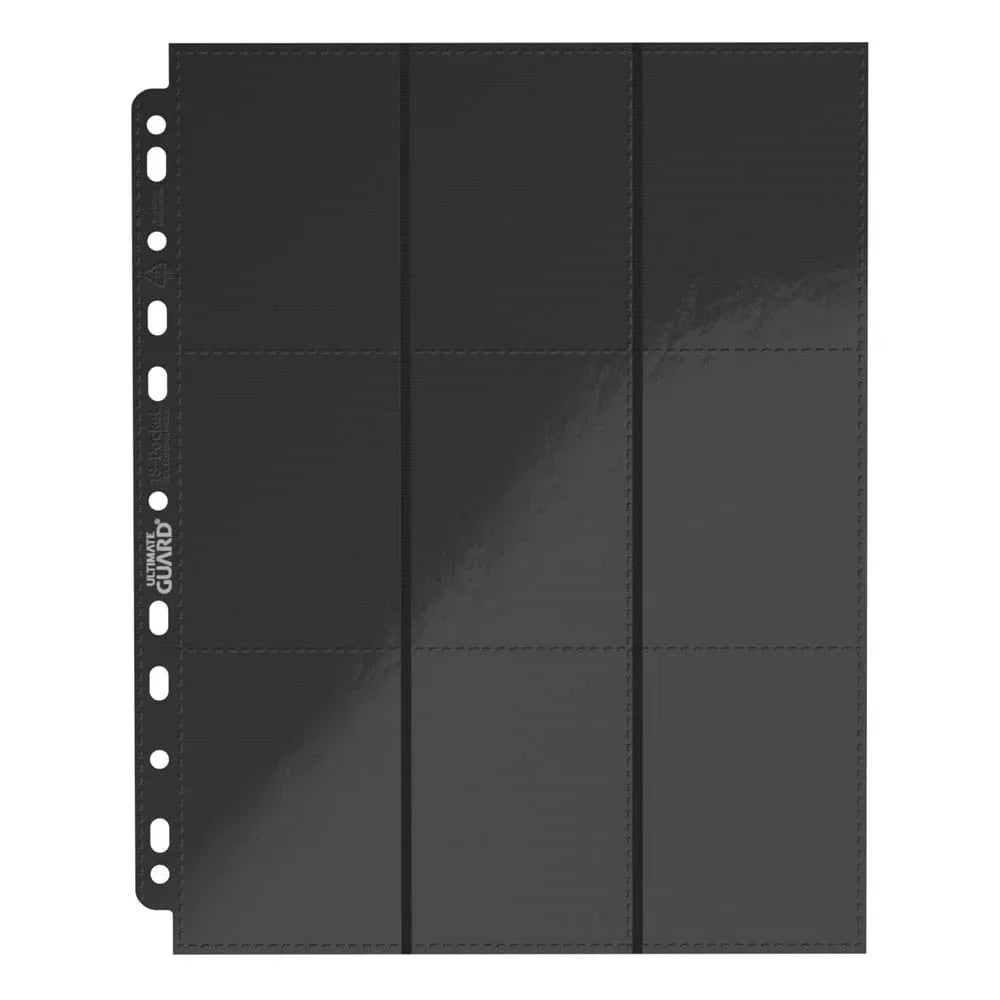 Ultimate Guard 18-Pocket Pages Side-Loading - Black (10-Pack) Ultimate Guard