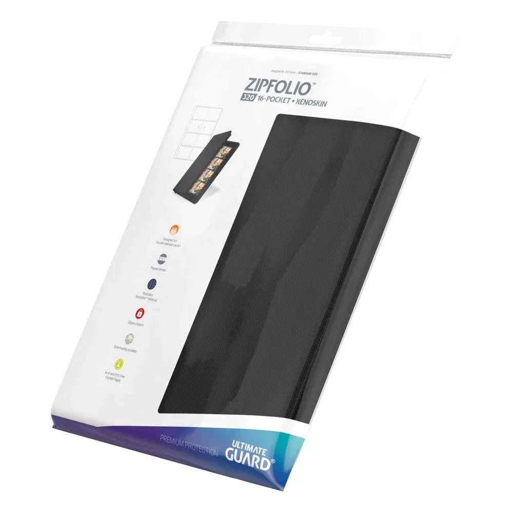 Ultimate Guard Zipfolio 320 - 16-fickors Xenoskin Portfölj - Svart Ultimate Guard