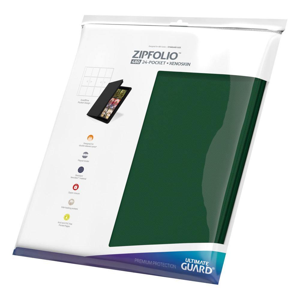 Ultimate Guard Zipfolio 480 24-Pocket Xenoskin - Grön Ultimate Guard