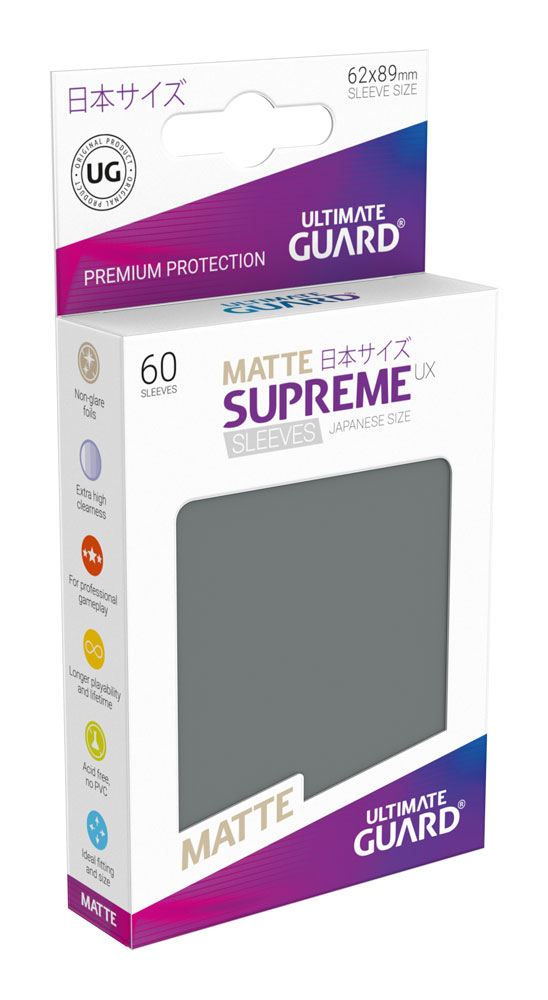 Ultimate Guard Supreme UX Sleeves Japansk Storlek Matt Mörkgrå (60) Ultimate Guard