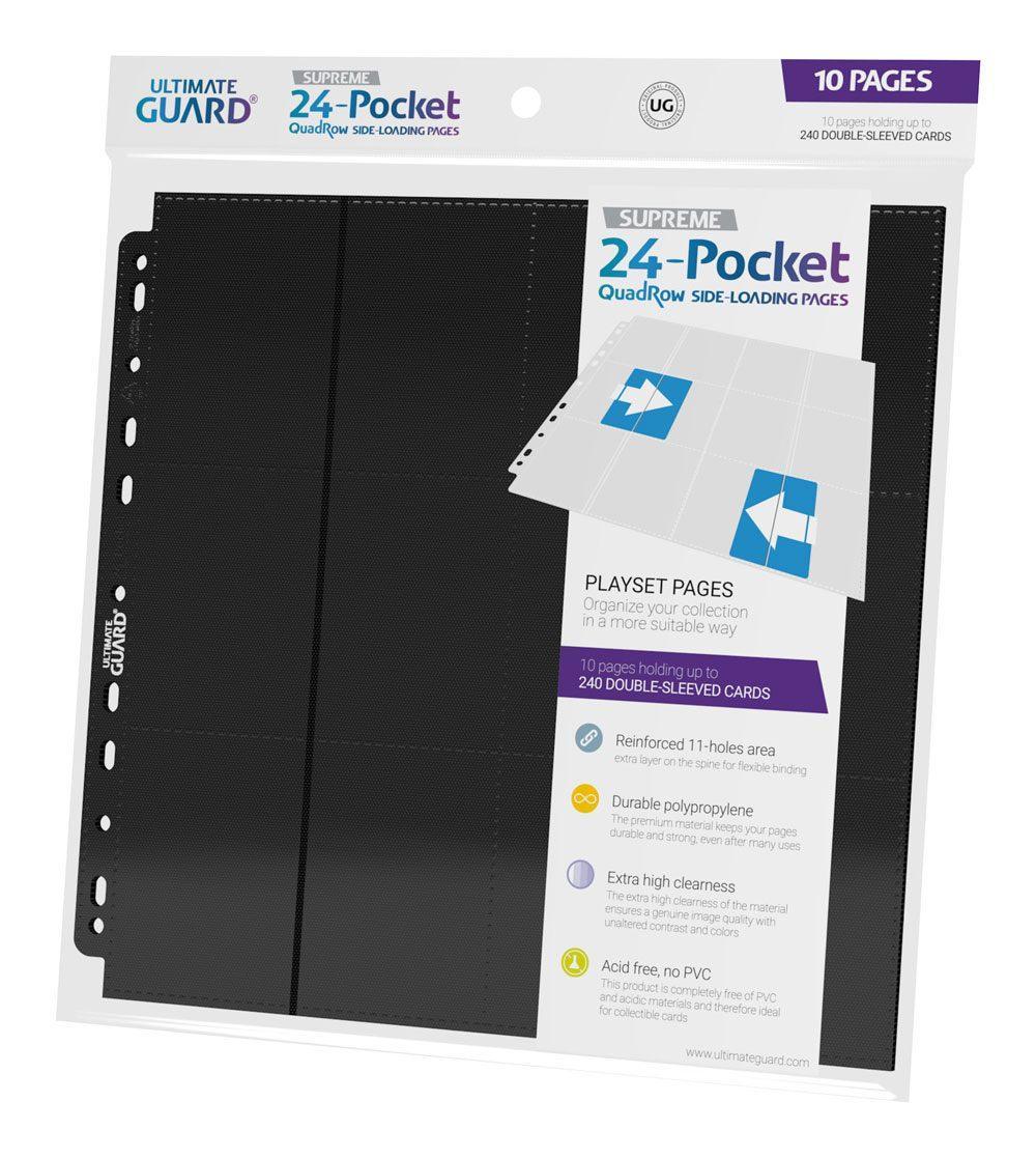Ultimate Guard 24-Pocket QuadRow Sidor - Svart Ultimate Guard
