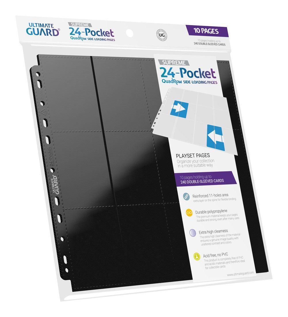 Ultimate Guard 24-Pocket QuadRow Sidor - Svart Ultimate Guard