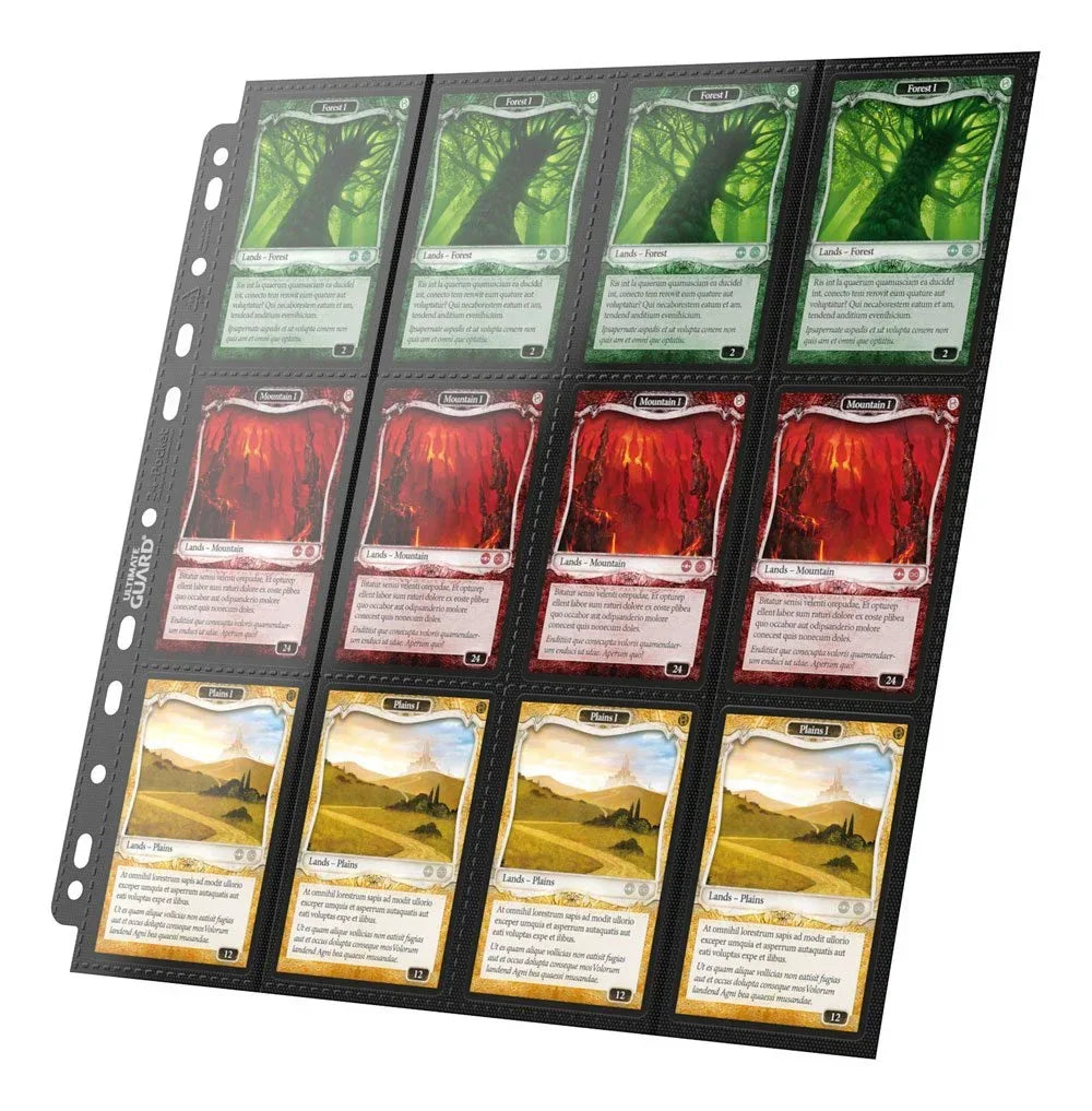 Ultimate Guard 24-Pocket QuadRow Sidor - Svart Ultimate Guard
