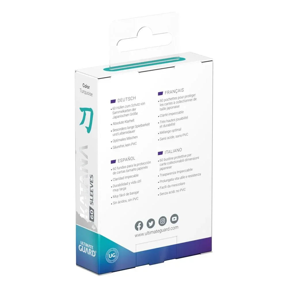 Ultimate Guard Katana Sleeves - Japansk Storlek (60) - Turkos Ultimate Guard