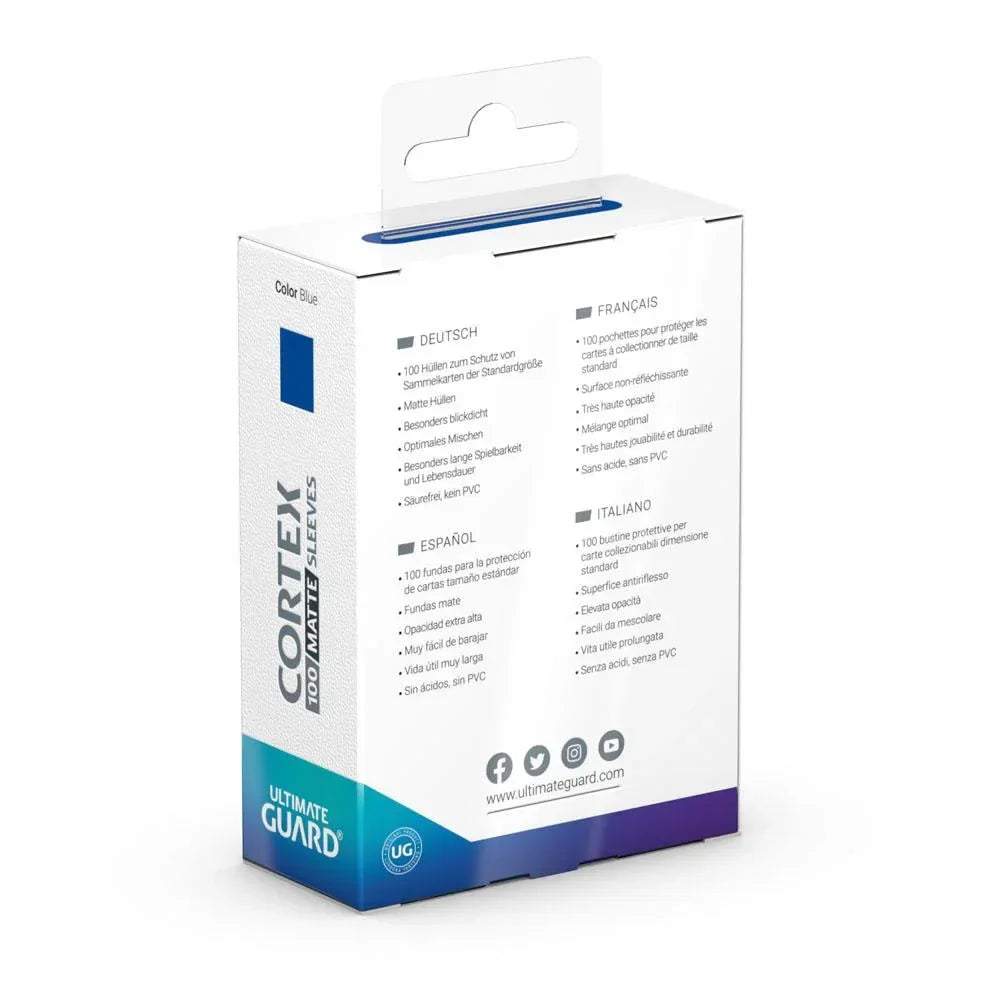 Ultimate Guard Cortex Sleeves Matte Standard Size (100) - Blue Ultimate Guard
