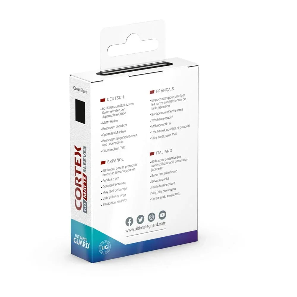 Ultimate Guard Cortex Sleeves Matte Japansk Storlek (60) - Svart Ultimate Guard