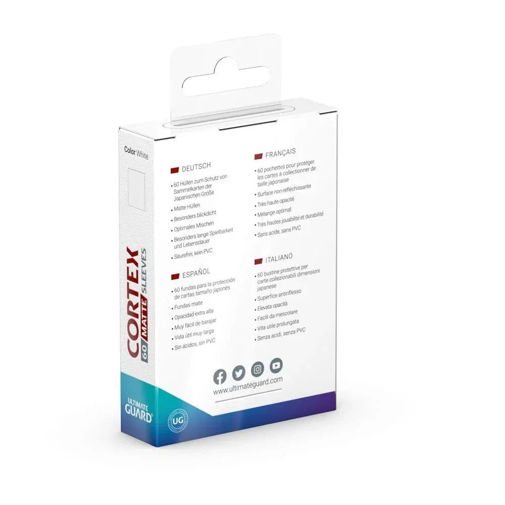 Ultimate Guard Cortex Sleeves Matte Japansk Storlek (60) - Vit Ultimate Guard