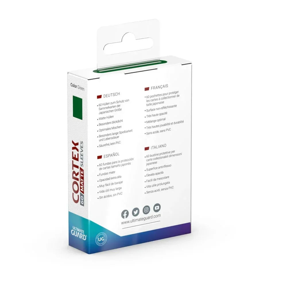 Ultimate Guard Cortex Sleeves Matte Japansk Storlek (60) - Grön Ultimate Guard