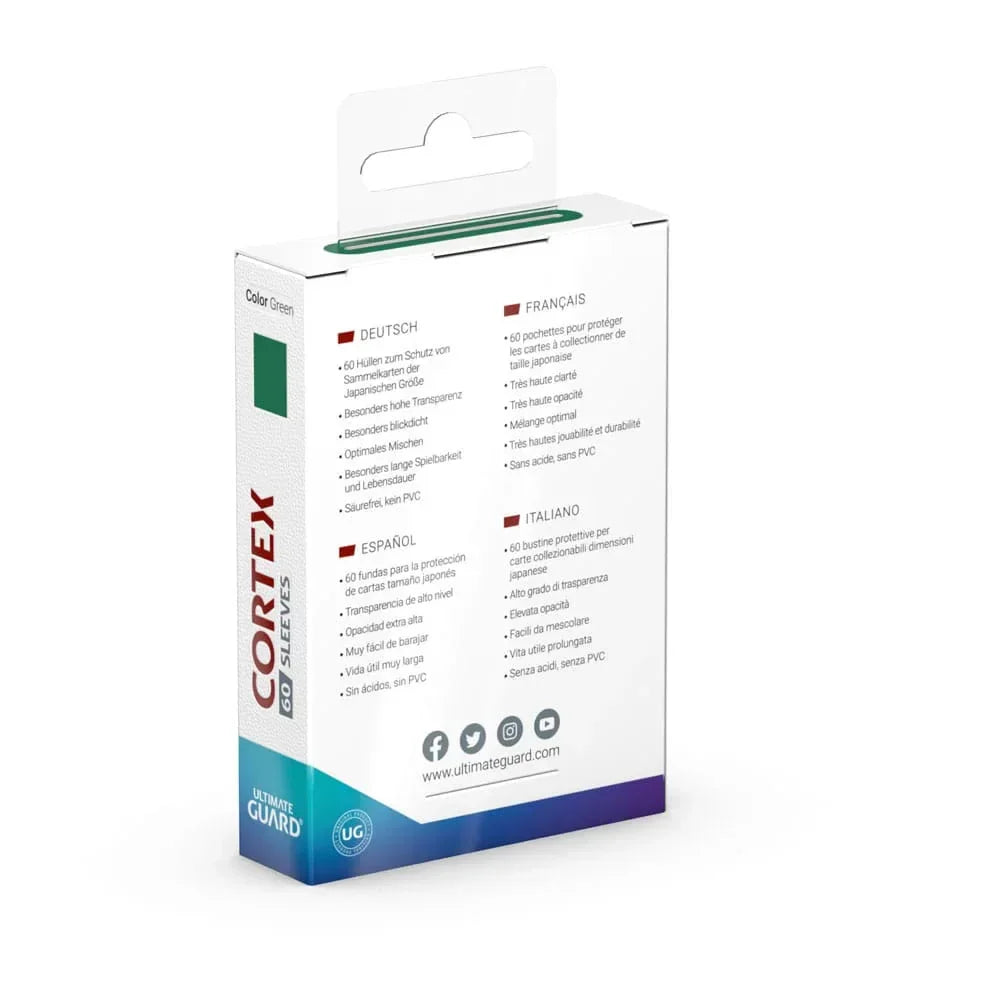 Ultimate Guard CORTEX Ärmskydd Japansk Storlek (60) - Grön Ultimate Guard