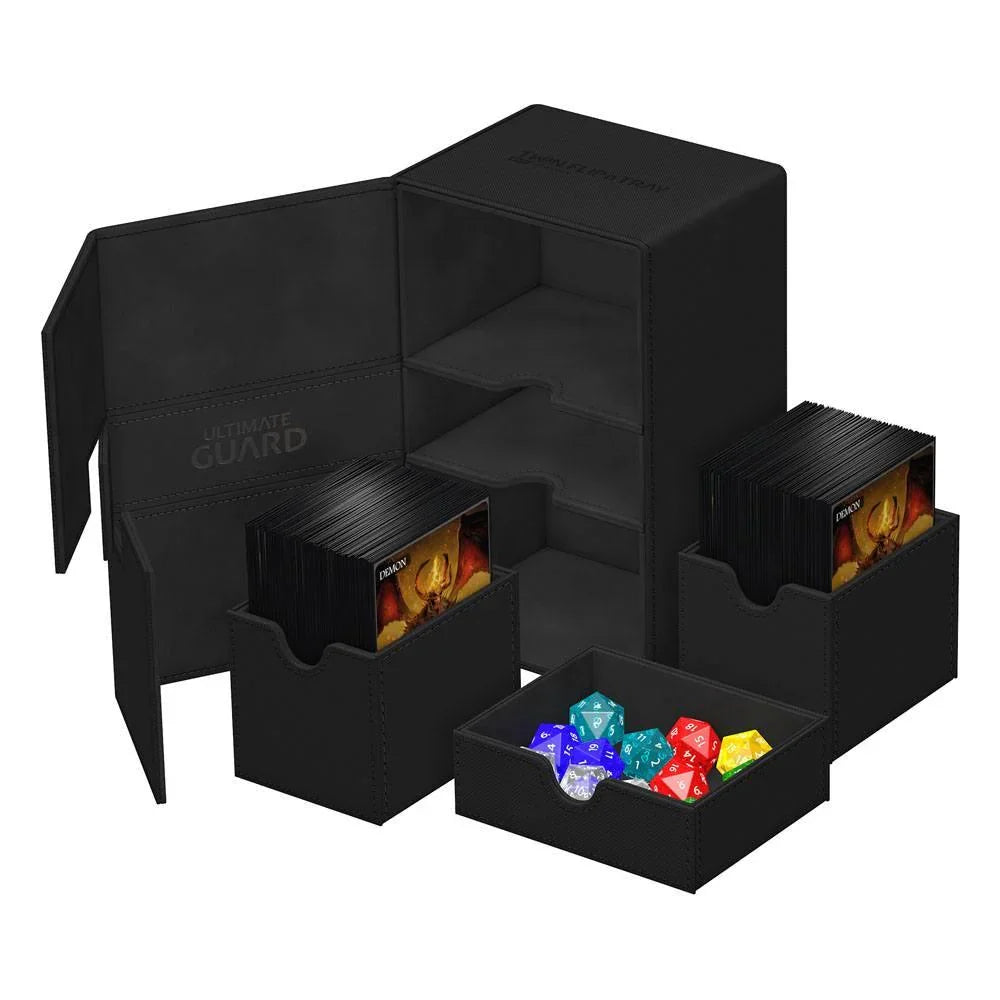 Ultimate Guard Twin Flip'n'Tray 160+ Xenoskin - Svart Ultimate Guard