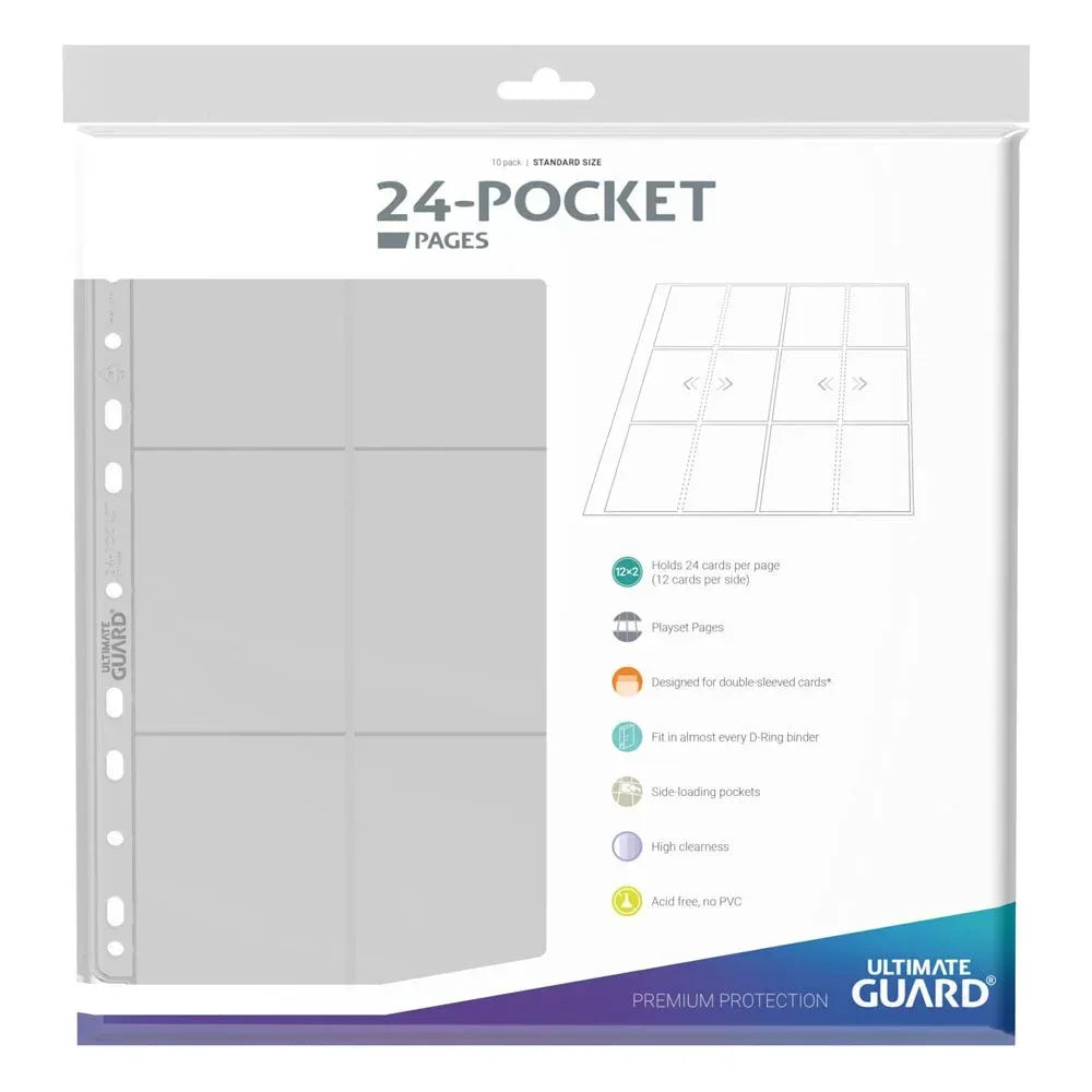 Ultimate Guard 24-Pocket QuadRow Sidor - Transparent (10-pack) Ultimate Guard