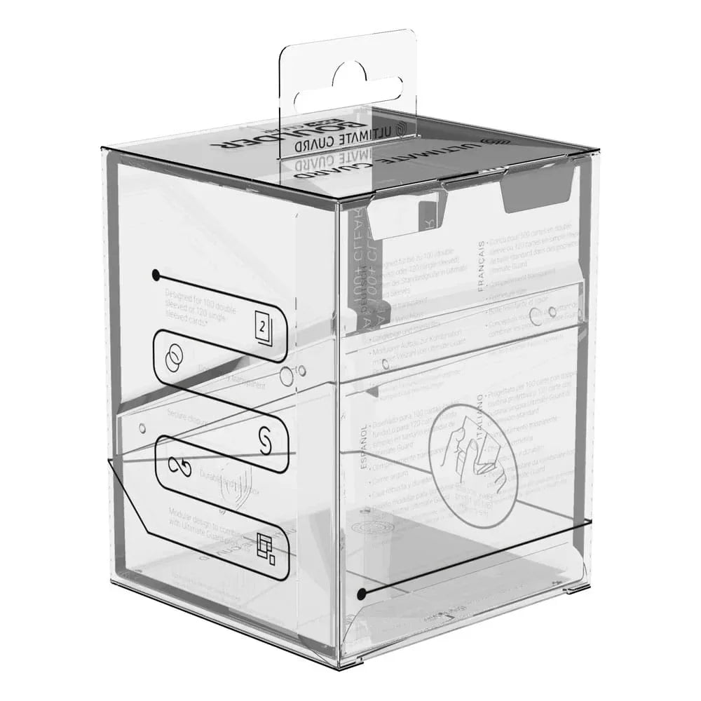 Ultimate Guard Boulder 100+ Clear - Transparent Däcklåda Ultimate Guard