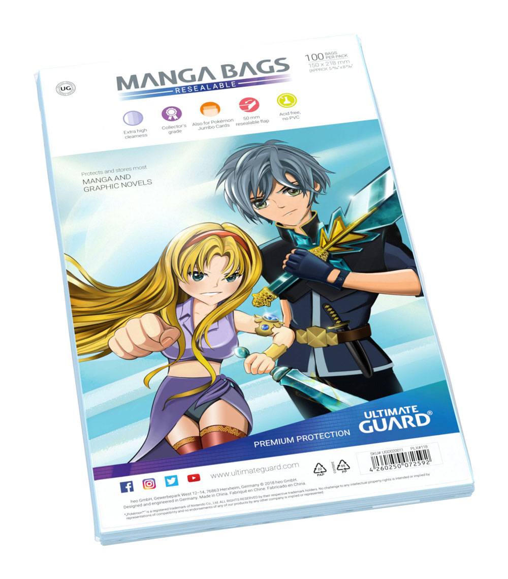 Ultimate Guard Manga Bags Resealable (100-pack) Ultimate Guard