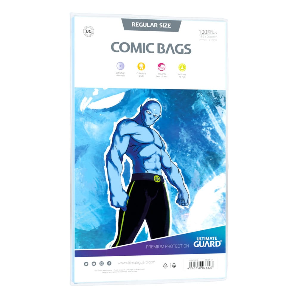 Ultimate Guard Comic Bags Standard (100) - Regular Size Ultimate Guard