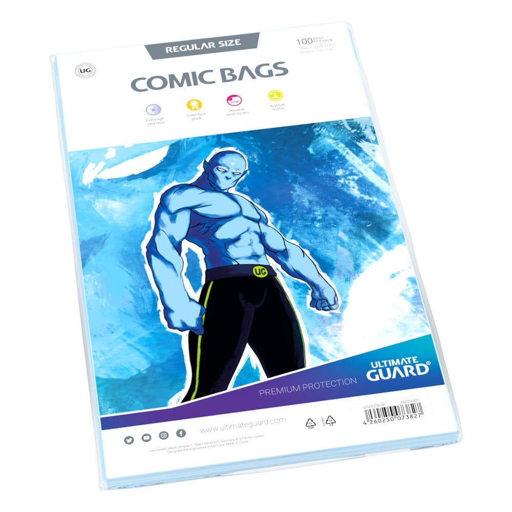 Ultimate Guard Comic Bags Standard (100) - Regular Size Ultimate Guard