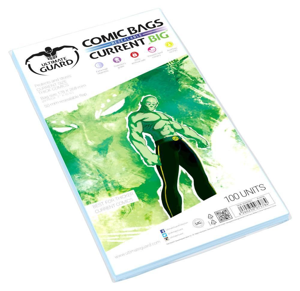 Ultimate Guard Comic Bags Resealable (100) - Large Format