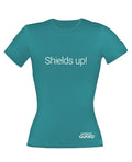 Ultimate Guard Dam T-Shirt Shields Up! Petrol Blå Stl XL Ultimate Guard