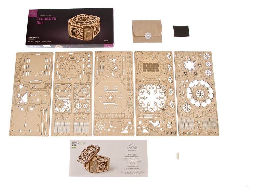Ugears 3D Wooden Puzzle Treasure Box