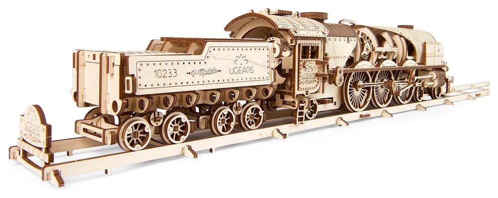 Ugears 3D Wooden Puzzle V-Express Steam Train with Tender