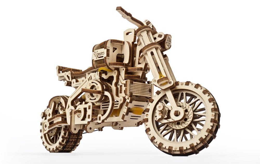 Ugears 3D Wooden Puzzle Scrambler UGR-10 with sidecar