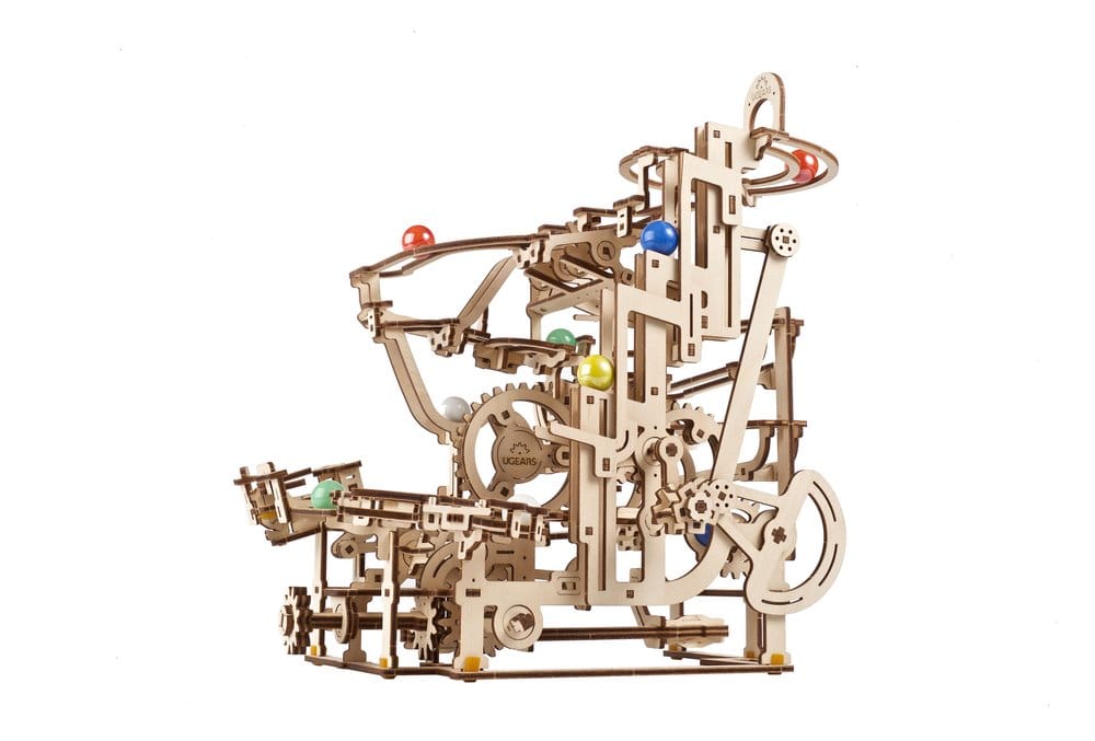 Ugears 3D Wooden Puzzle Marble Run Tiered Hoist