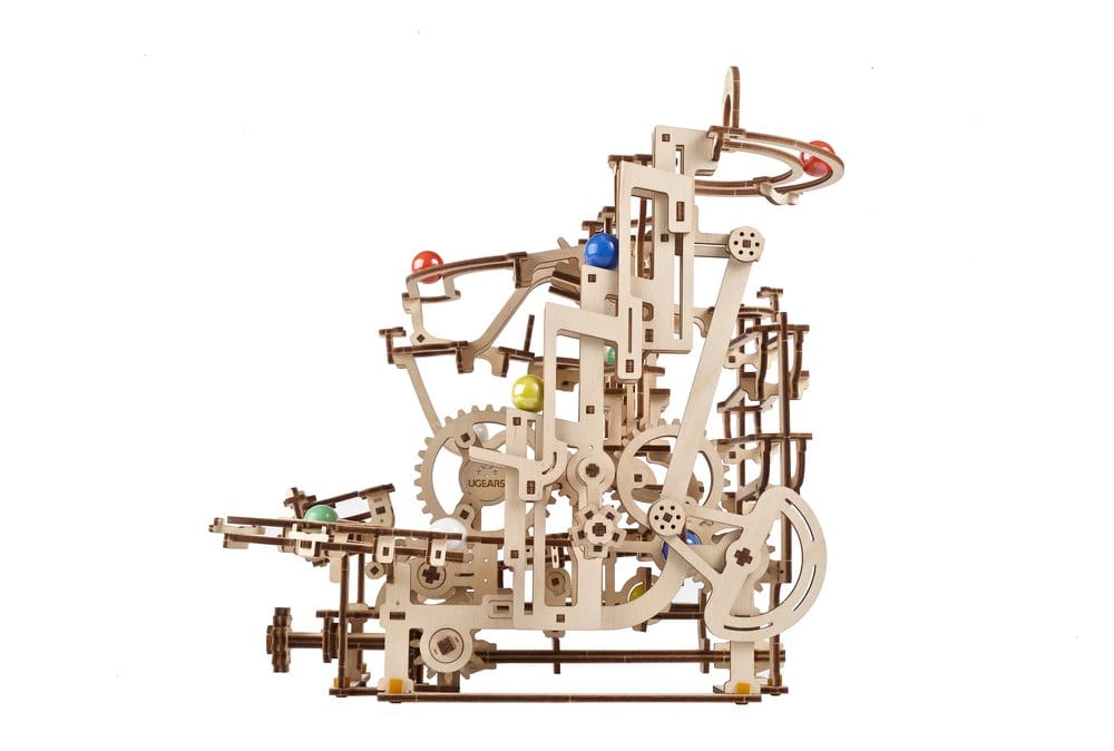 Ugears 3D Wooden Puzzle Marble Run Tiered Hoist