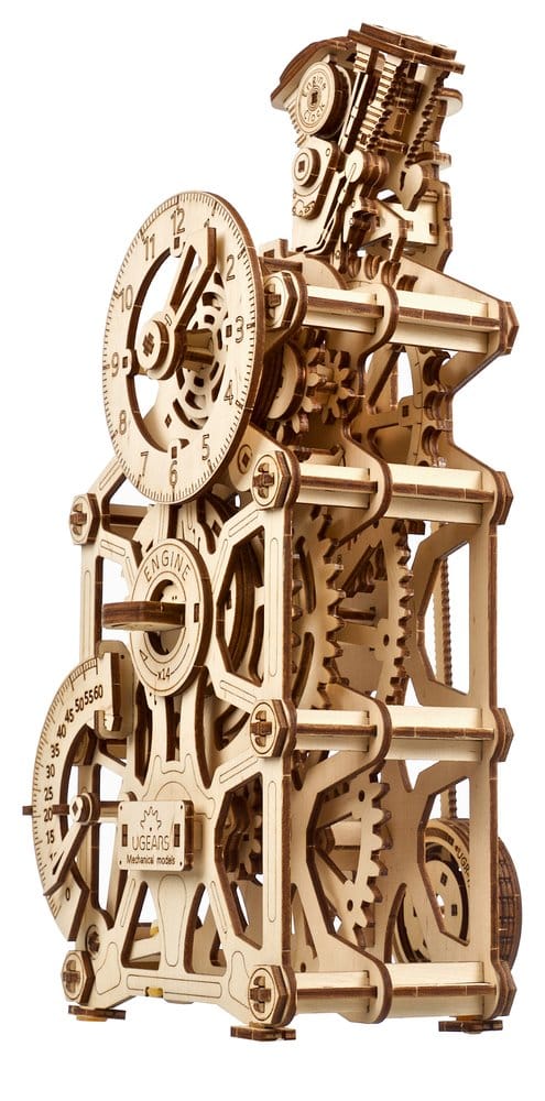 Ugears 3D Wooden Puzzle Engine Clock