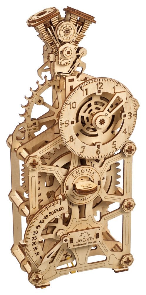 Ugears 3D Wooden Puzzle Engine Clock
