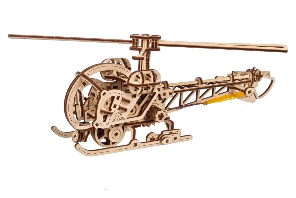 Ugears 3D Wooden Puzzle Mini Helicopter
