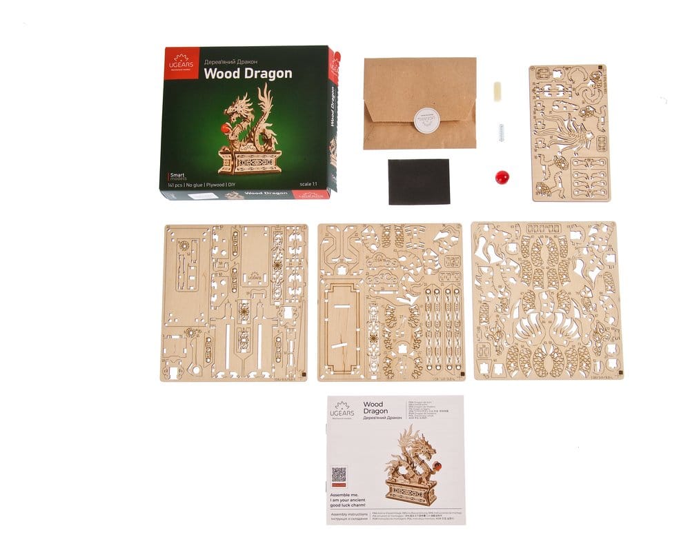 Ugears 3D Wooden Puzzle Wood Dragon