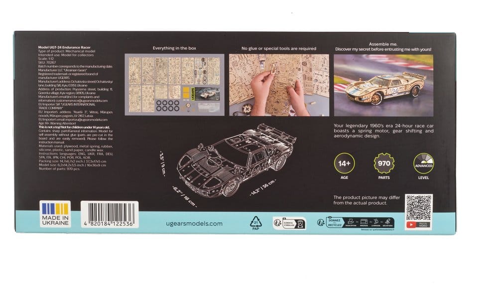 Ugears 3D Wooden Puzzle UGT-24 Endurance Racer