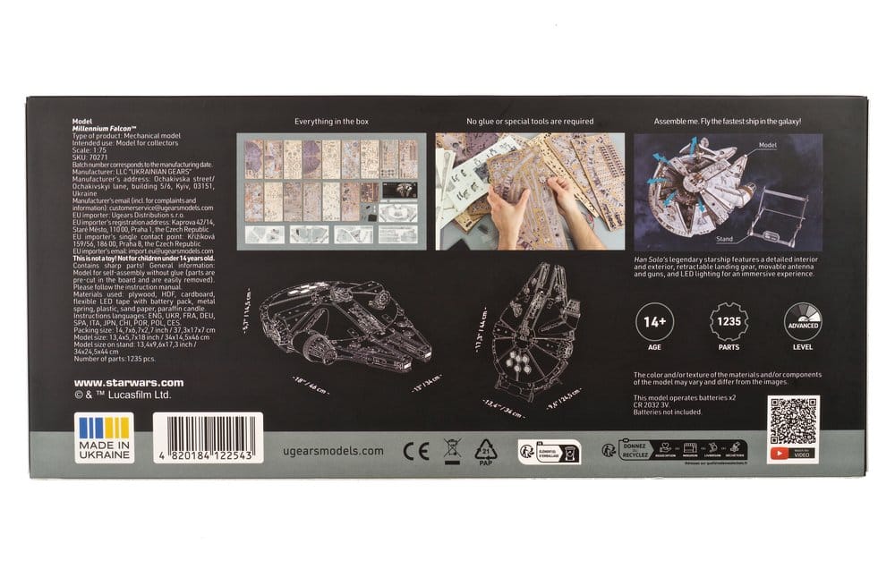 Star Wars 3D Wooden Puzzle Millennium Falcon