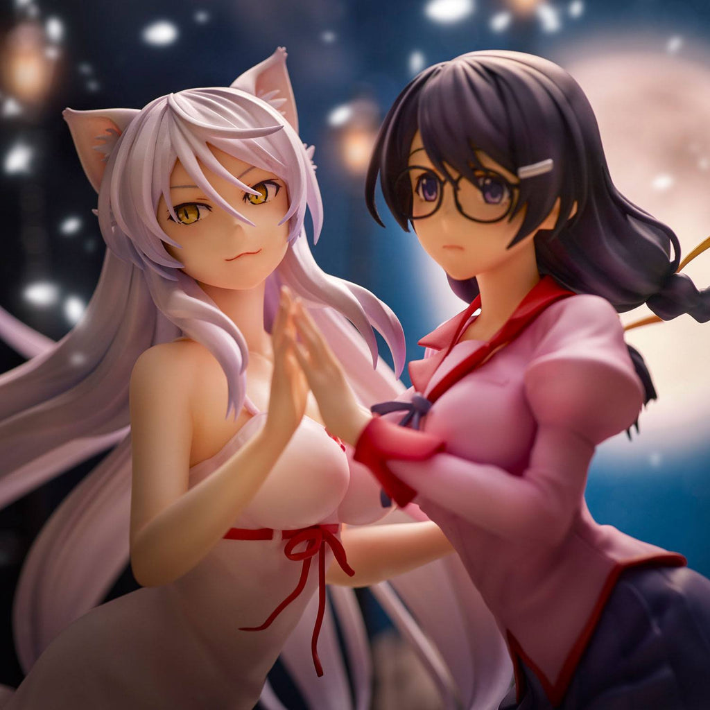 Nekomonogatari Monogatari Series PVC Figurer Tsubasa Hanekawa Set (re-run) 19 cm Union Creative