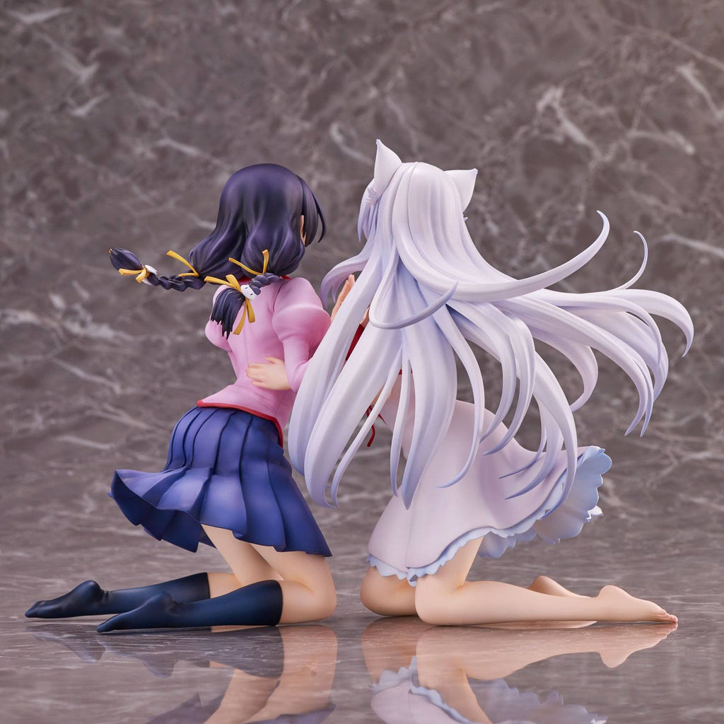 Nekomonogatari Monogatari Series PVC Figurer Tsubasa Hanekawa Set (re-run) 19 cm Union Creative